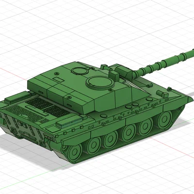 Mô hình xe tăng Challenger 2 (Main Battle Tank) in 3D