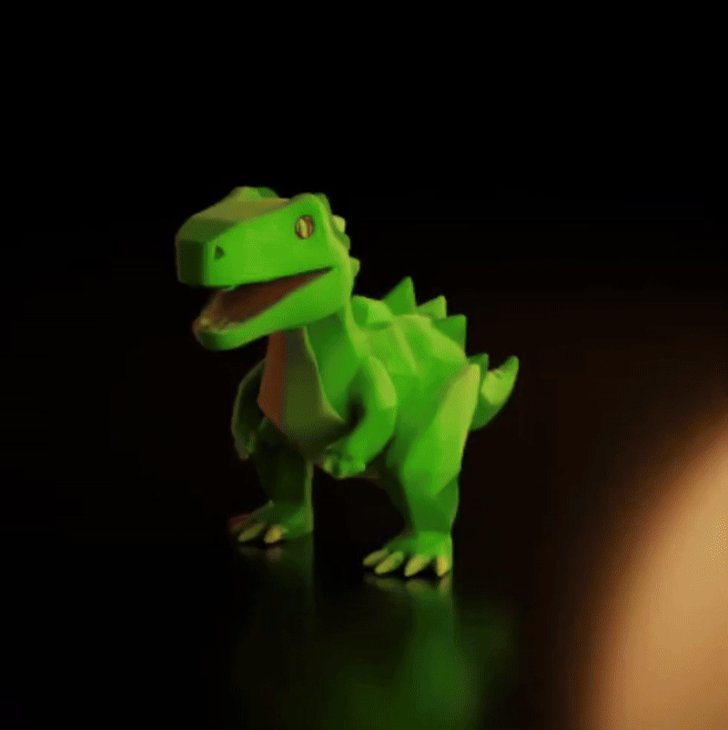 Mô hình khủng long Low-Poly đáng yêu - Thiết kế tối giản cho in 3D