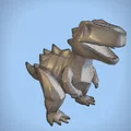 Mô hình khủng long Low-Poly đáng yêu - Thiết kế tối giản cho in 3D - Thumbnail 6