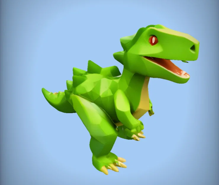 Mô hình khủng long Low-Poly đáng yêu - Thiết kế tối giản cho in 3D - Image 7