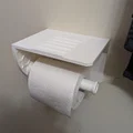 Giá treo cuộn giấy vệ sinh kèm bàn để điện thoại - Thumbnail 1