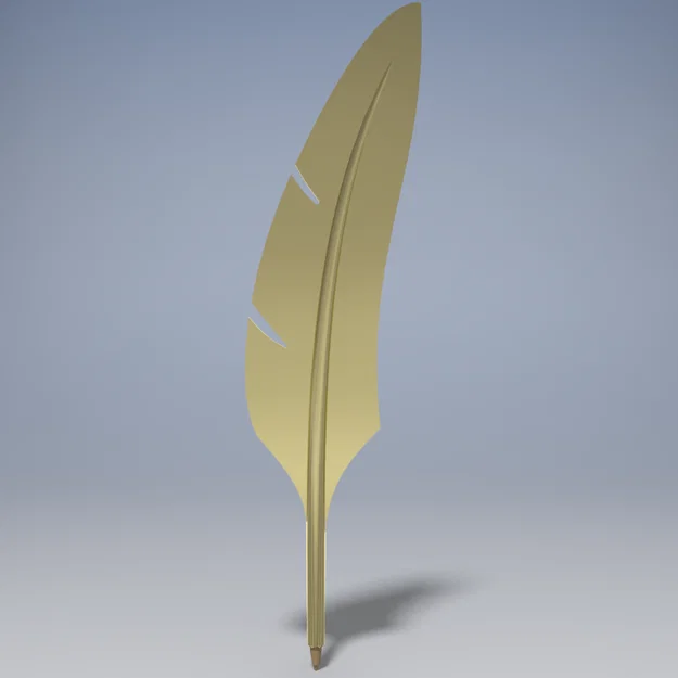 Bút lông đơn giản (quill pen) - Simple quill pen - lapiz pluma sencilla - Image 2