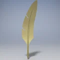 Bút lông đơn giản (quill pen) - Simple quill pen - lapiz pluma sencilla - Thumbnail 2