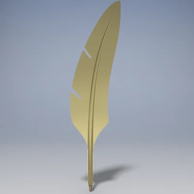 Bút lông đơn giản (quill pen) - Simple quill pen - lapiz pluma sencilla