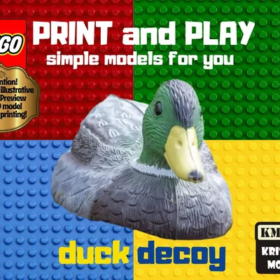 Mô hình vịt mồi (Duck Decoy) trang trí hồ cá cực kỳ sinh động