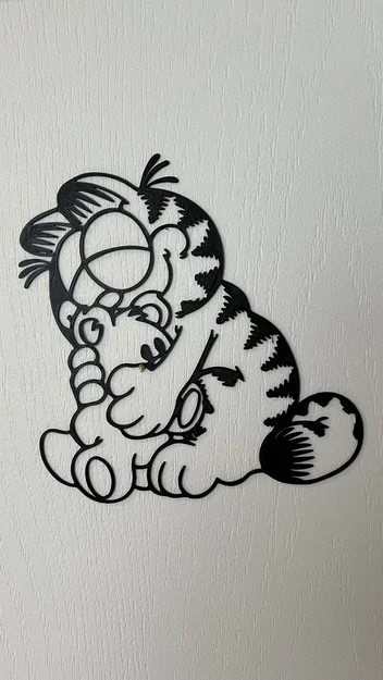 Mô hình trang trí tường hình mèo Garfield siêu dễ thương - Image 1
