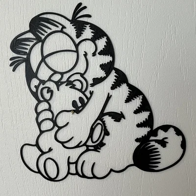 Mô hình trang trí tường hình mèo Garfield siêu dễ thương