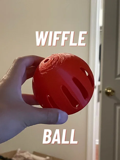 Mô hình quả bóng nhựa Wiffle Ball 3D: Hướng dẫn in ấn chi tiết - Image 1