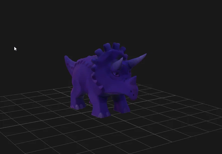 Mẫu Khủng Long Triceratops Tí Hon (Tiny Triceratops Dinosaur Model) - Image 1
