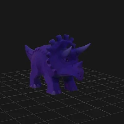 Mẫu Khủng Long Triceratops Tí Hon (Tiny Triceratops Dinosaur Model)