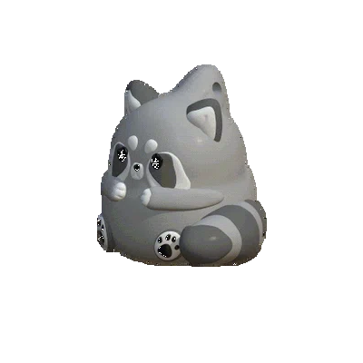 Móc Khóa Gấu Mèo Dễ Thương (Cute Racoon Keychain)