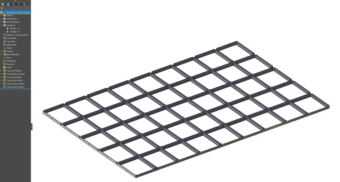 Đế Gridfinity tùy chỉnh kích thước (Parametric Base) cho bàn làm việc - Image 1