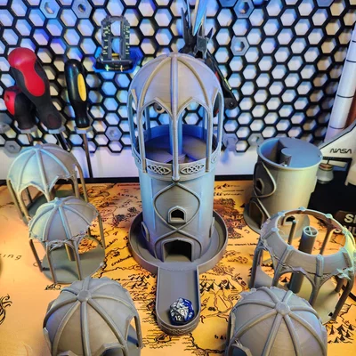 Tháp thả xúc xắc phong cách Elf (Elven-inspired dice tower)