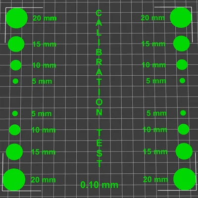 Bài test Calibration Retraction, Adhesion & First Layer (Calibration Test Circular)