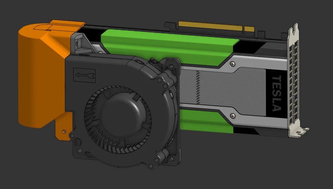 Ống gió (Fanshroud) blower 120mm cho Nvidia Tesla K80 - Image 1