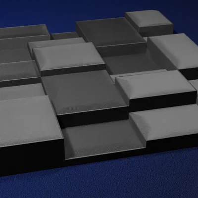 Bộ Tán Âm (Acoustic Diffuser) In 3D