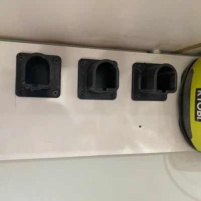 Giá treo pin Ryobi 18V - Phụ kiện 3D gọn gàng cho xưởng làm việc