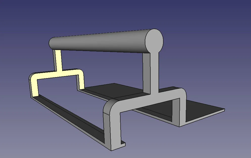 Perch cho budgie gắn trên màn hình máy tính (Freecad) - Image 2