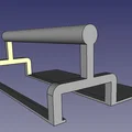 Perch cho budgie gắn trên màn hình máy tính (Freecad) - Thumbnail 2
