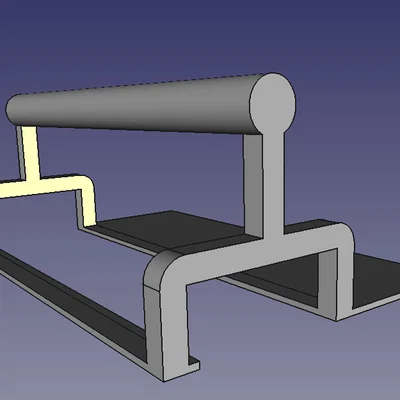 Perch cho budgie gắn trên màn hình máy tính (Freecad)