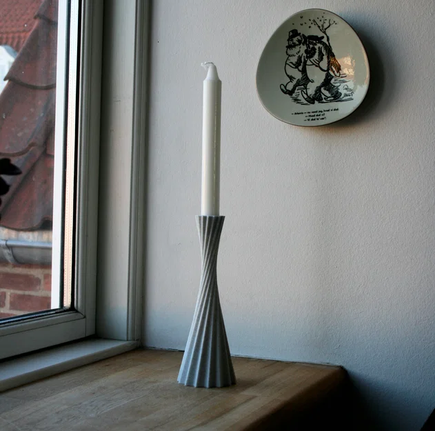 Chân nến trang trí Candle V6 thiết kế xoắn ốc tinh tế (in 3D) - Image 1