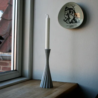 Chân nến trang trí Candle V6 thiết kế xoắn ốc tinh tế (in 3D)