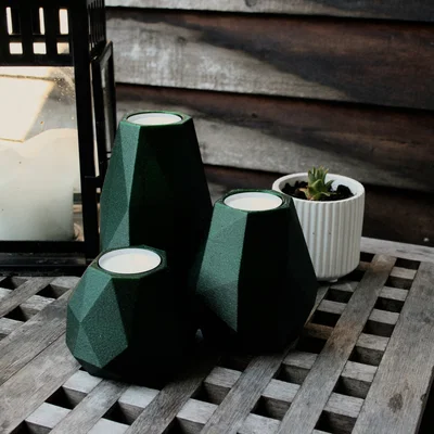 Bộ sưu tập cốc nến 3D đa giác Candle V12 sang trọng cho gia đình