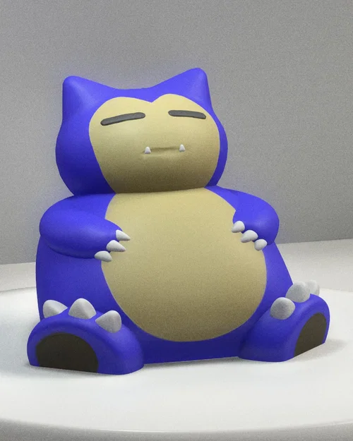 Mô hình 3D Snorlax Pokemon thiết kế không cần Support cực đẹp - Image 1