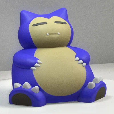Mô hình 3D Snorlax Pokemon thiết kế không cần Support cực đẹp