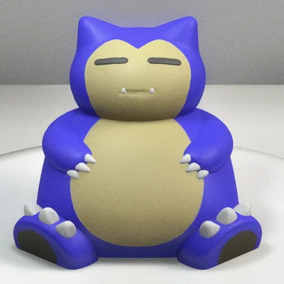 Mô hình 3D Snorlax Pokemon thiết kế không cần Support cực đẹp
