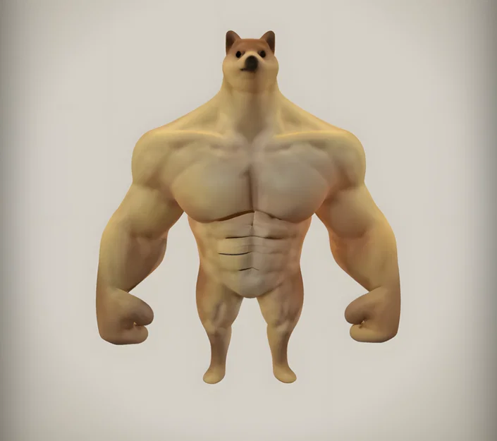 Mô hình Shiba-inu cơ bắp (Swole Doge) - In 3D cực chất - Image 1