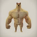 Mô hình Shiba-inu cơ bắp (Swole Doge) - In 3D cực chất - Thumbnail 1