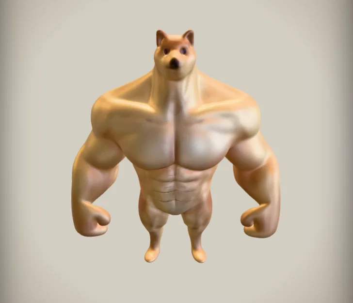 Mô hình Shiba-inu cơ bắp (Swole Doge) - In 3D cực chất - Image 7