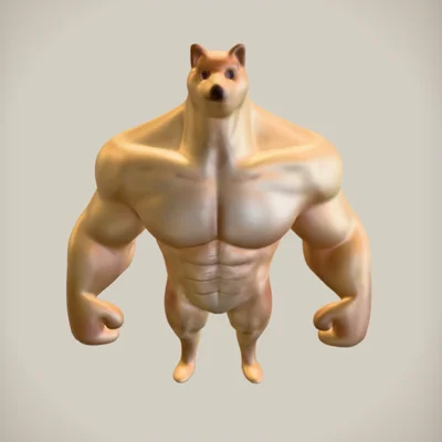 Mô hình Shiba-inu cơ bắp (Swole Doge) - In 3D cực chất 7
