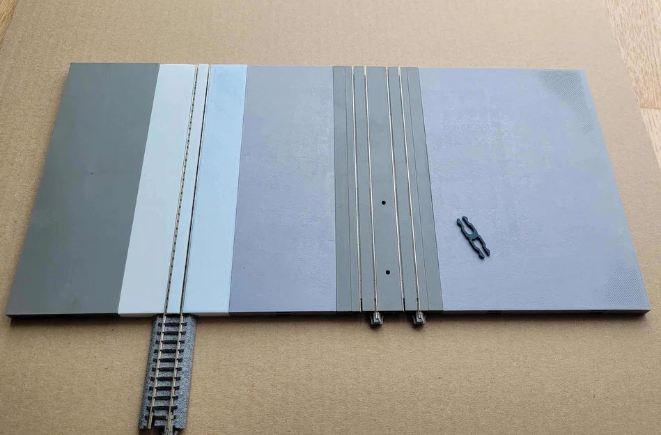 Tấm đường DIY cho hệ thống ray Kato Unitram (tỷ lệ N-gauge) - Image 1