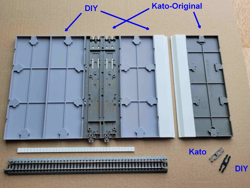 Tấm đường DIY cho hệ thống ray Kato Unitram (tỷ lệ N-gauge) - Image 2