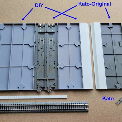 Tấm đường DIY cho hệ thống ray Kato Unitram (tỷ lệ N-gauge)