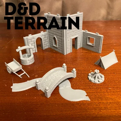 Bộ sưu tập địa hình Fantasy 3D cho game tabletop và D&D