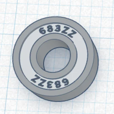 Mô hình vòng bi 683 ZZ Ball Bearing dành cho in 3D
