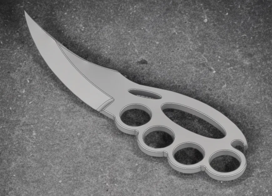 Dao tay cầm Knuckle Duster (Knife with Knuckle Duster Handle) - Image 2