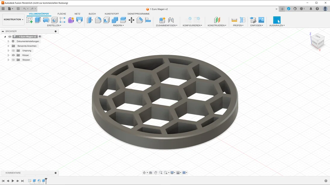 Đồng xu nhựa in 3D thay thế cho xe đẩy siêu thị (1 Euro) - Image 1