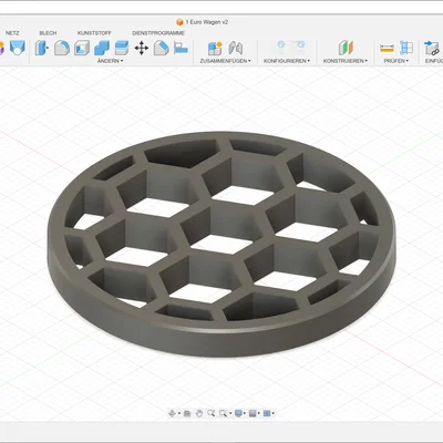 Đồng xu nhựa in 3D thay thế cho xe đẩy siêu thị (1 Euro)