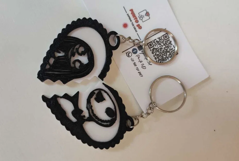 Móc khóa đôi Jack và Sally - Quà tặng 3D độc đáo cho cặp đôi - Image 1