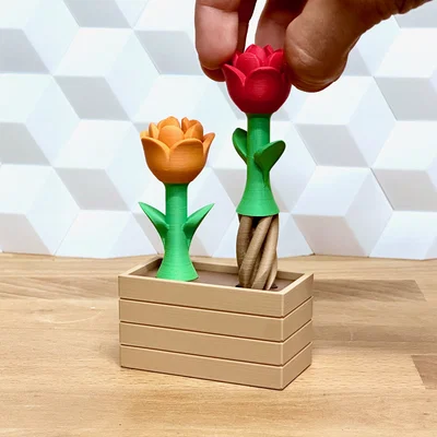 Tulip Twist Puzzle (Mô hình puzzle hoa tulip xoắn trang trí)