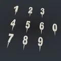 Bộ Cake Topper (Số 0–9) – CAKE TOPPER SET (NUMBERS) - Thumbnail 1