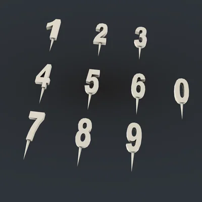 Bộ Cake Topper (Số 0–9) – CAKE TOPPER SET (NUMBERS)