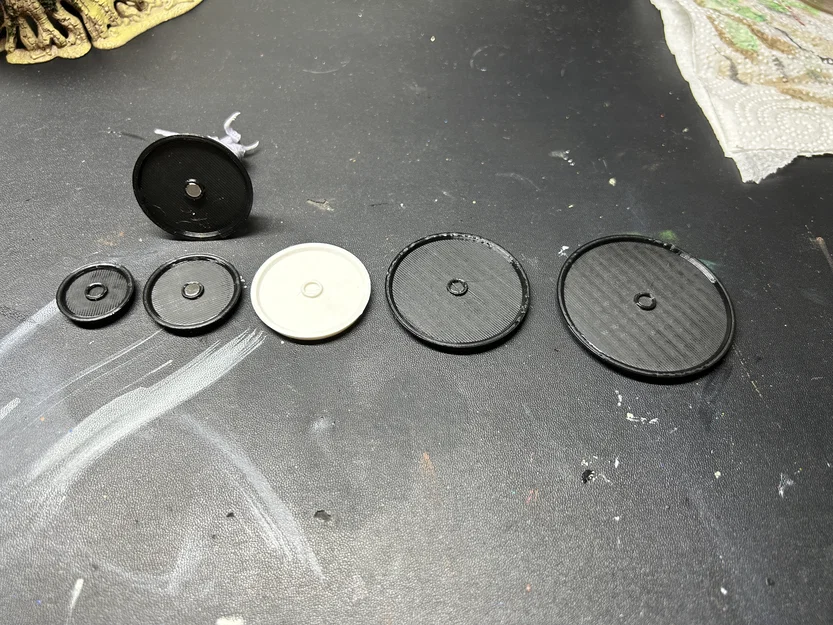 Đế mini tròn trơn có rãnh nam châm - Image 1