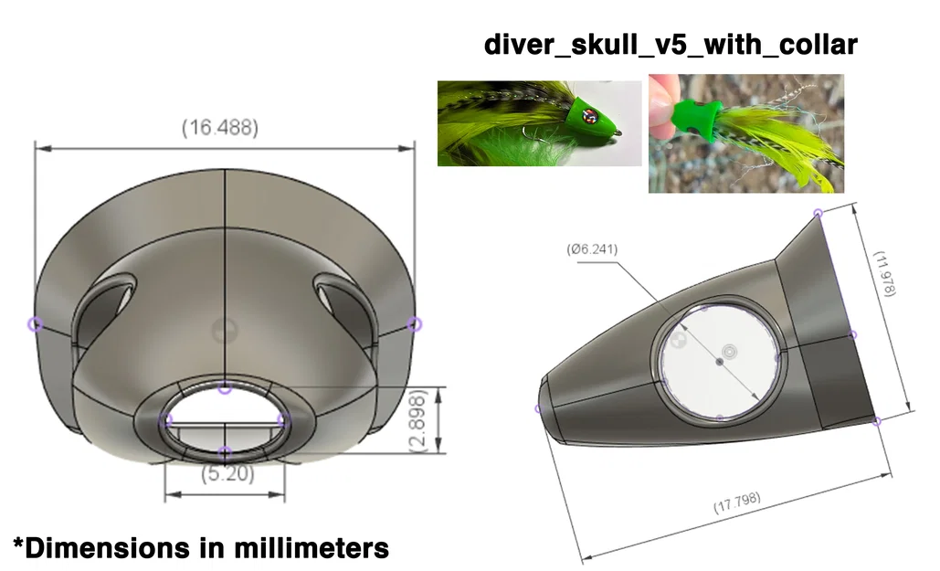 Đầu lâu cá (Fish Skulls) cho Fly Tying - Image 2