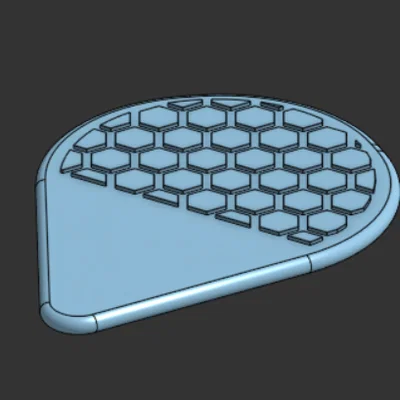 Thiết kế gảy đàn guitar 3D dày với họa tiết bám tay chống trượt