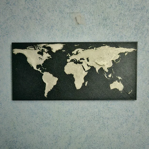 Bản đồ Thế giới với Địa hình Phóng đại - Image 2